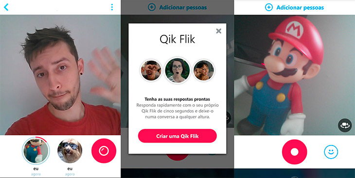 Aplicación de vídeo mensajes Skype Qik