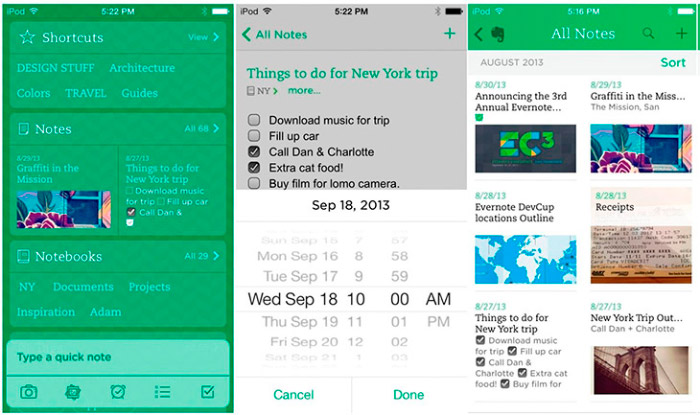 Evernote iPhone